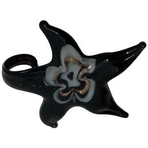 Glass Starfish Pendant Handblown Art Glass Statement